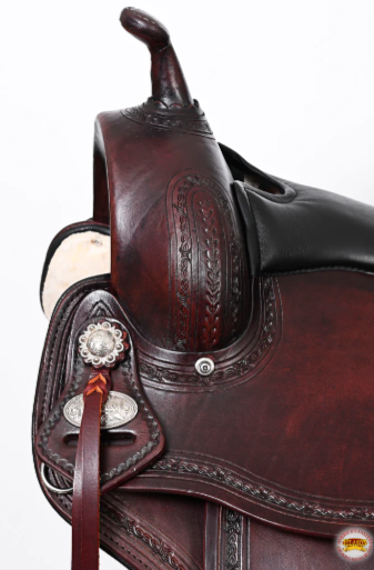 HILASON Western Horse Gaited Flex Trail American Leather Saddle