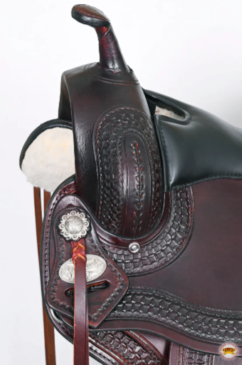 HILASON Western Gaited Flex Trail Horse American Leather Saddle