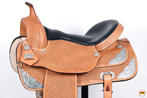 HILASON Western Horse Saddle American Leather Flex Tree Trail & Pleasure Tan