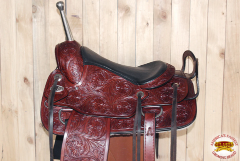 HILASON Custom Designed Rare Western Trick Riding Saddle Mahogany