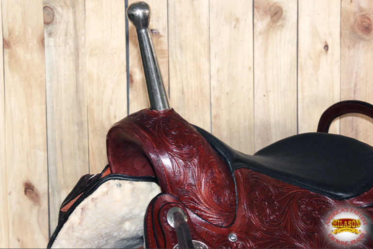 HILASON Custom Designed Rare Western Trick Riding Saddle Mahogany