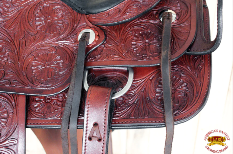 HILASON Custom Designed Rare Western Trick Riding Saddle Mahogany