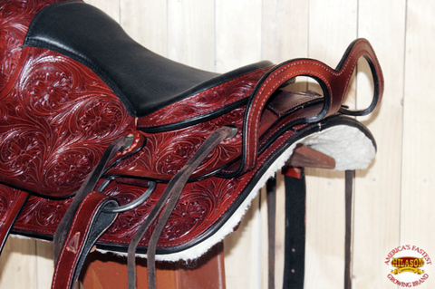 HILASON Custom Designed Rare Western Trick Riding Saddle Mahogany