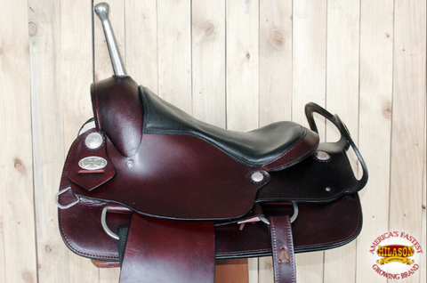 HILASON Custom Designed Rare Western Trick Riding Saddle Mahogany