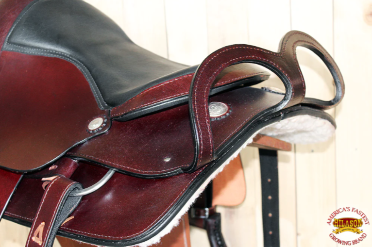 HILASON Custom Designed Rare Western Trick Riding Saddle Mahogany