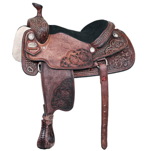 HILASON Western Horse Ranch Roping Saddle American Leather