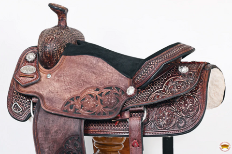 HILASON Western Horse Ranch Roping Saddle American Leather