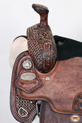 HILASON Western Horse Ranch Roping Saddle American Leather