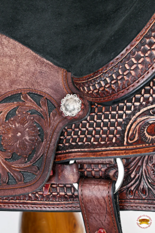 HILASON Western Horse Ranch Roping Saddle American Leather