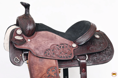 HILASON Western Horse Ranch Roping Saddle American Leather