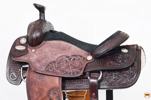 HILASON Western Horse Ranch Roping Saddle American Leather