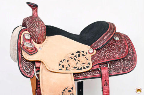 HILASON Western Horse Ranch Roping Saddle American Leather