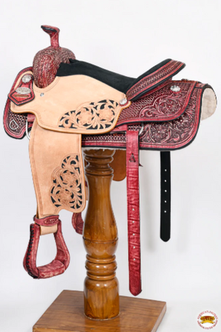 HILASON Western Horse Ranch Roping Saddle American Leather