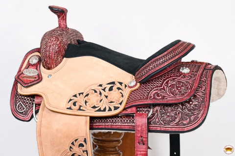 HILASON Western Horse Ranch Roping Saddle American Leather