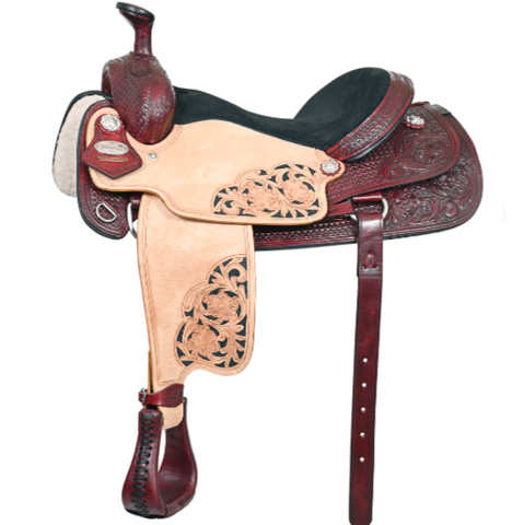 HILASON Western Horse Ranch Roping Saddle American Leather