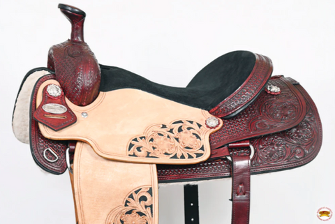 HILASON Western Horse Ranch Roping Saddle American Leather