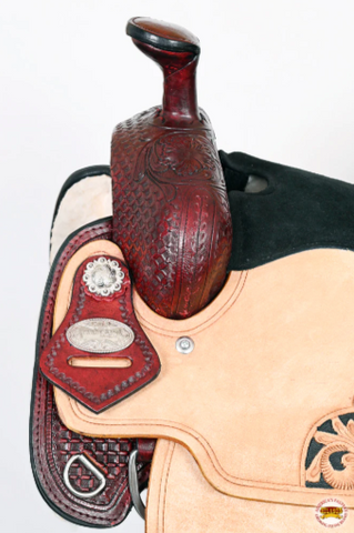 HILASON Western Horse Ranch Roping Saddle American Leather