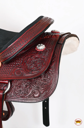 HILASON Western Horse Ranch Roping Saddle American Leather