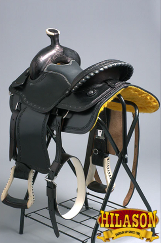 HILASON Western Horse Saddle American Leather Ranch Roping Trail Black