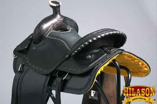 HILASON Western Horse Saddle American Leather Ranch Roping Trail Black