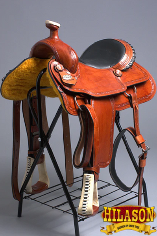 HILASON Western Horse Saddle American Leather Ranch Roping Trail Tan Kote