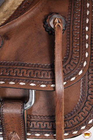 HILASON Western Horse Saddle American Leather Ranch Roping Dark Brown