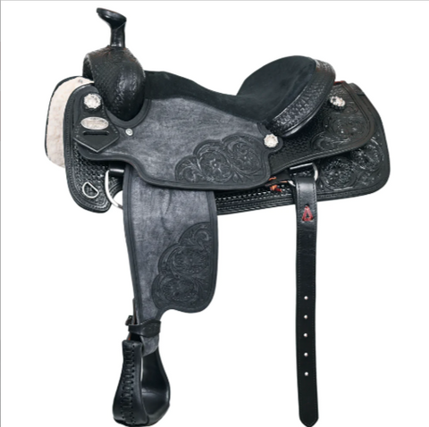 HILASON Western Horse Ranch Roping Saddle American Leather