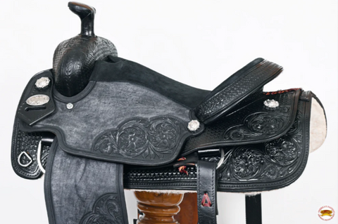 HILASON Western Horse Ranch Roping Saddle American Leather