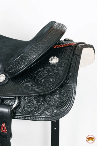 HILASON Western Horse Ranch Roping Saddle American Leather