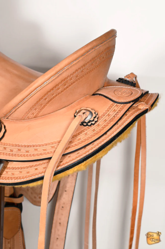 HILASON Western Horse Saddle American Leather Wade Ranch Roping Tan