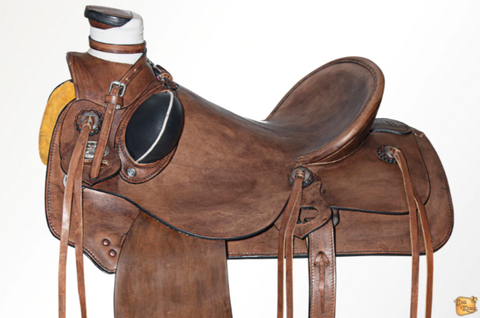 HILASON Western Horse Saddle American Leather Wade Ranch Roping Dark Brown