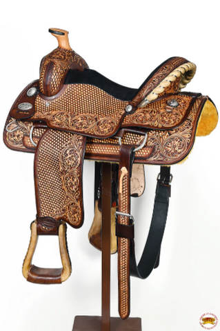 HILASON Western Horse Saddle American Leather Ranch Roping Cowboy