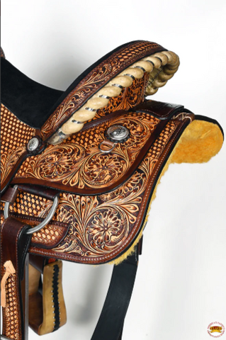 HILASON Western Horse Saddle American Leather Ranch Roping Cowboy