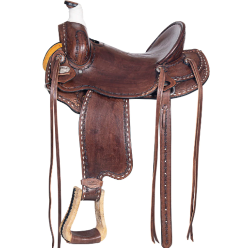 HILASON Western Horse Saddle American Leather Ranch Roping Trail Dark Brown