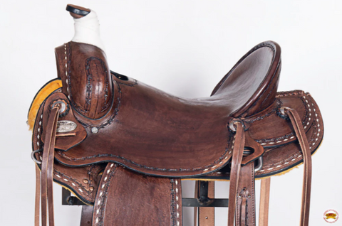 HILASON Western Horse Saddle American Leather Ranch Roping Trail Dark Brown