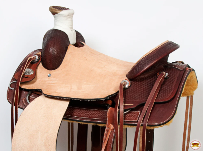 HILASON Western Horse Saddle American Leather Ranch Roping Cowboy