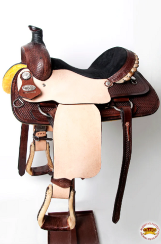 Western Horse Saddle American Leather Ranch Roping Cowboy Hilason