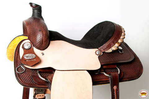 Western Horse Saddle American Leather Ranch Roping Cowboy Hilason