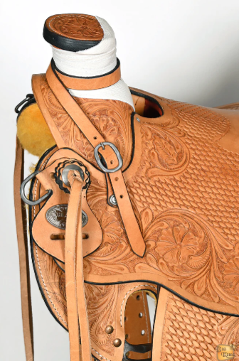 HILASON Western Horse Wade Saddle American Leather Ranch Roping Tan