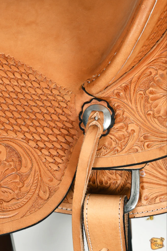 HILASON Western Horse Wade Saddle American Leather Ranch Roping Tan