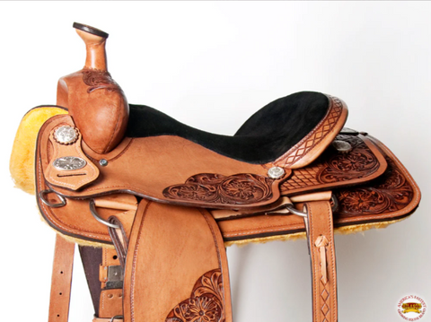 HILASON Western Horse Saddle American Leather Ranch Roping Cowboy