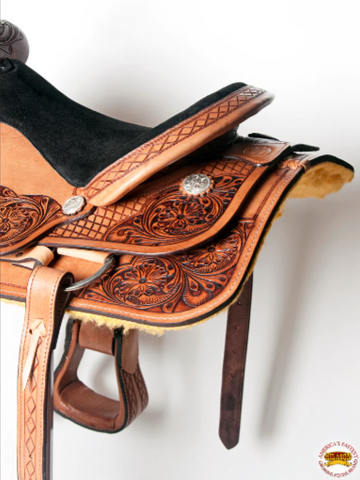 HILASON Western Horse Saddle American Leather Ranch Roping Cowboy