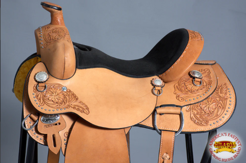 HILASON Western Horse Saddle American Leather Ranch Roping Cowboy