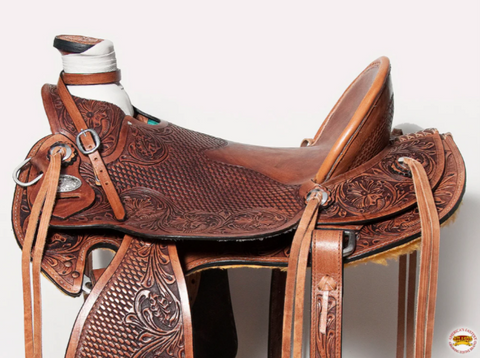 HILASON Western Horse Wade Saddle American Leather Trail Barrel Racing Hilason Antique Brown