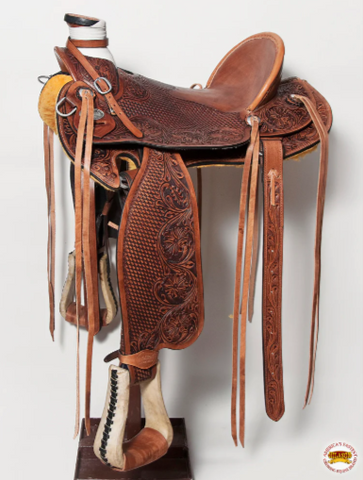 HILASON Western Horse Wade Saddle American Leather Trail Barrel Racing Hilason Antique Brown