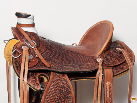 HILASON Western Horse Wade Saddle American Leather Trail Barrel Racing Hilason Antique Brown