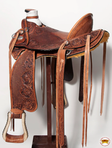 HILASON Western Horse Wade Saddle American Leather Trail Barrel Racing Hilason Antique Brown