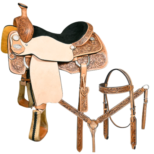 Western Horse Saddle Leather Ranch Roping Cowboy Hilason