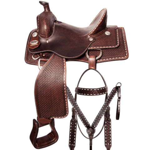 Western Horse Saddle Leather Ranch Roping Cowboy Hilason