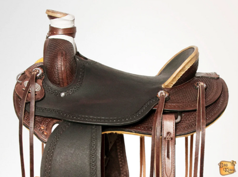 Western Horse Saddle American Leather Wade Ranch Roping Brown Hilason